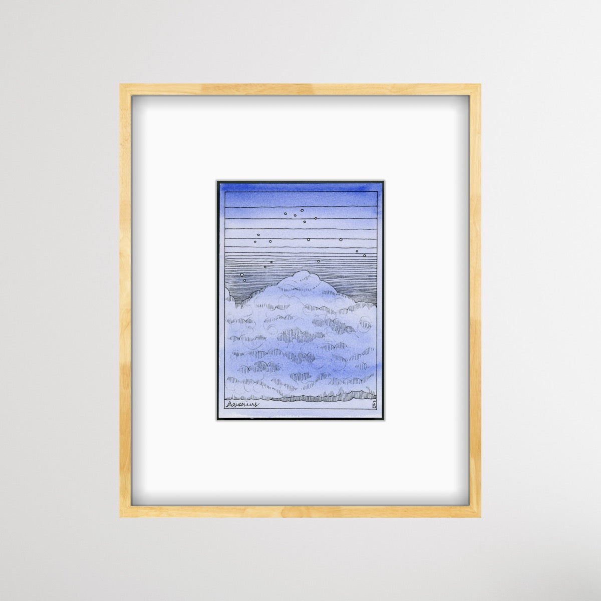 Aquarius Constellation Cloud | Print